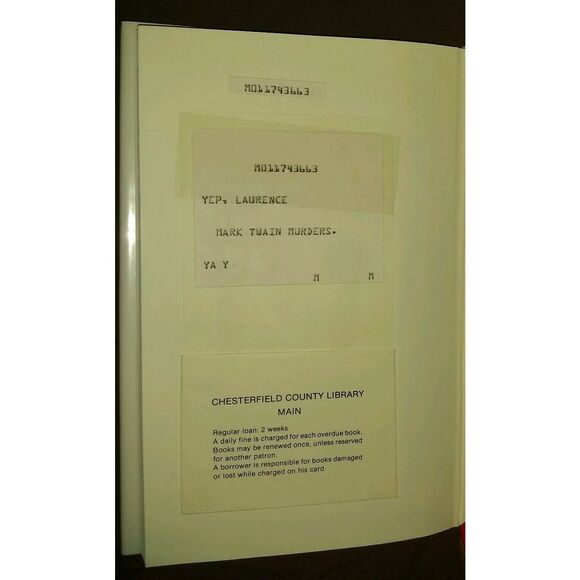 Vintage The Mark Twain Murders Book by Yep, Laurence - Picture 4 of 5